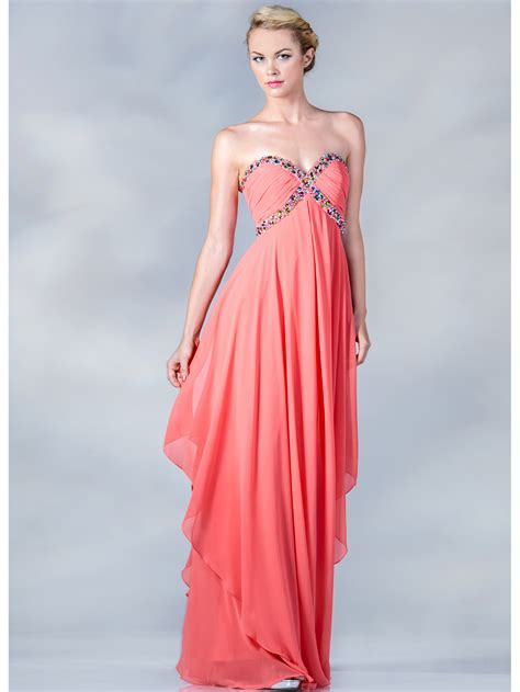 Short Coral Prom Dress Dressed Up Girl