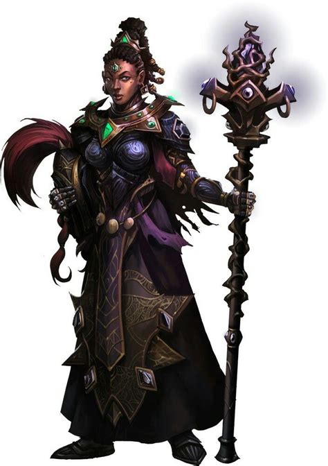 Female Staff Magus Pathfinder Pfrpg Dnd Dandd D20 Fantasy Character