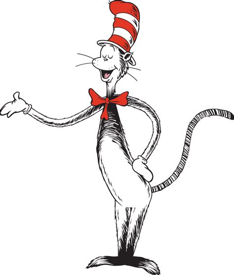 18 Cat In The Hat Clipart Black And White Info