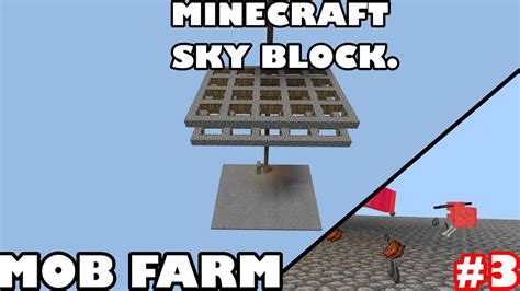 Making A Simple Hostile Mob Farm In Skyblock Youtube