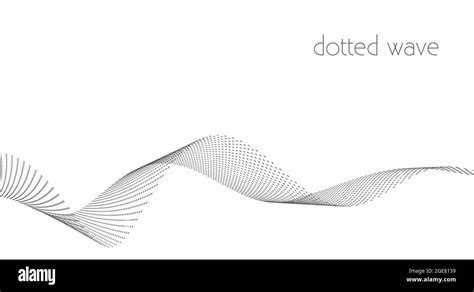 Simple Abstract Dotted Wave On White Background Minimal Vector Graphic