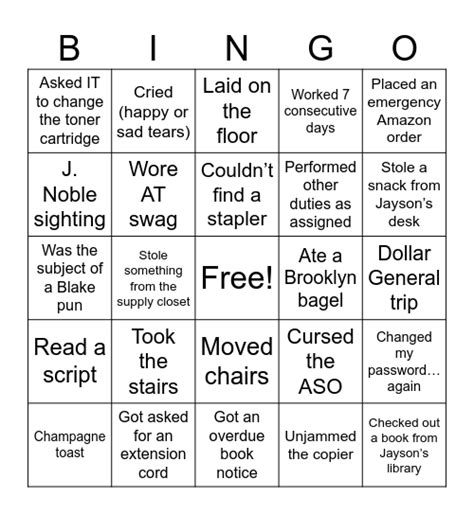 Alliance Education Bingo Card