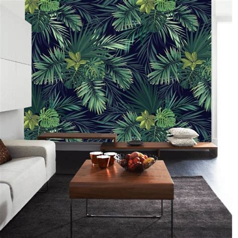 Removable Tropical Wallpaper Peel And Stick Wall Mural Vinyl Etsy