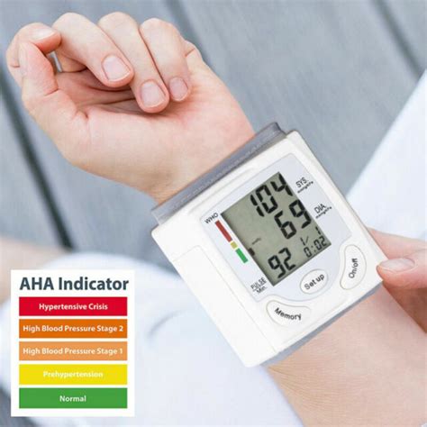 Automatic Digital Wrist Blood Pressure Bp Cuff Machine Home Test