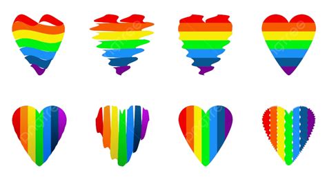 รูปชุดเซ็ตหัวใจสีรุ้ง Lgbt Png สัญลักษณ์ เลสเบี้ยน ธงภาพ Png และ