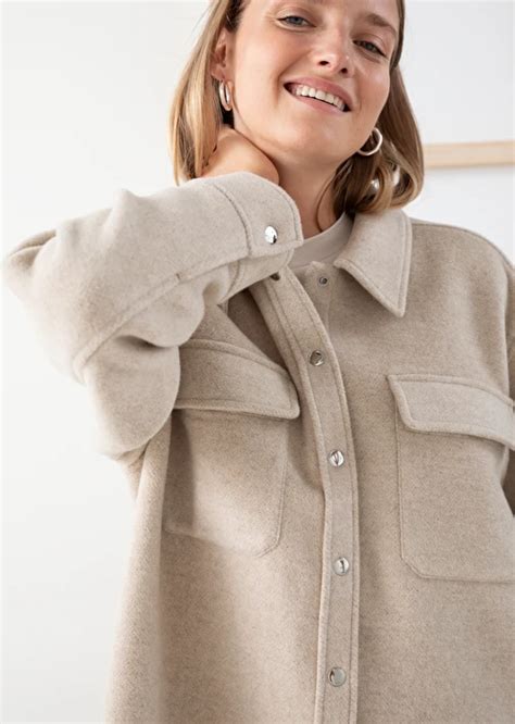 Frida karlsson har 6 vm medaljer og er 21 år. Oversized Wool Blend Workwear Shirt | Wool jackets women ...