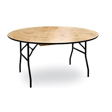 We're making an assembly table because…well, we don't have a table to work on. 66″ Round Plywood Table | American Party Rentals