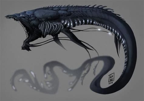 Deep Sea Monster By Senkkei On Deviantart Sea Creatures Drawing Sea