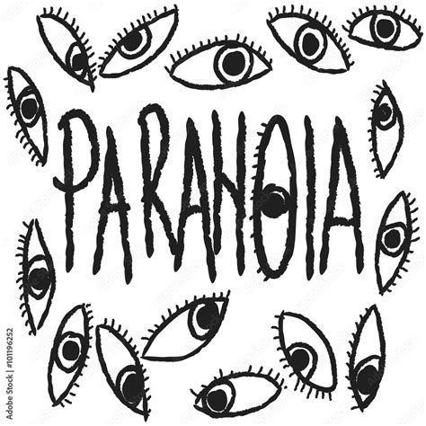 Doodle Concept Of Psychosis Paranoia Mental Disorders Illustration
