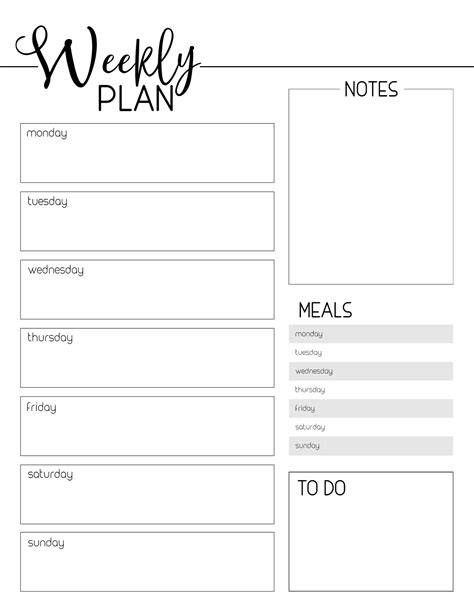 Weekly Planner Template Free Printable Paper Trail Design Printable