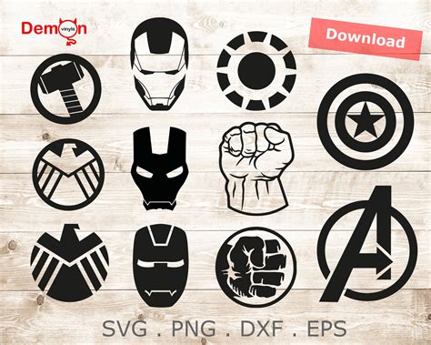 Marvel Avengers Bundle 11 SVG Vector Cutting Files For Cricut Etsy