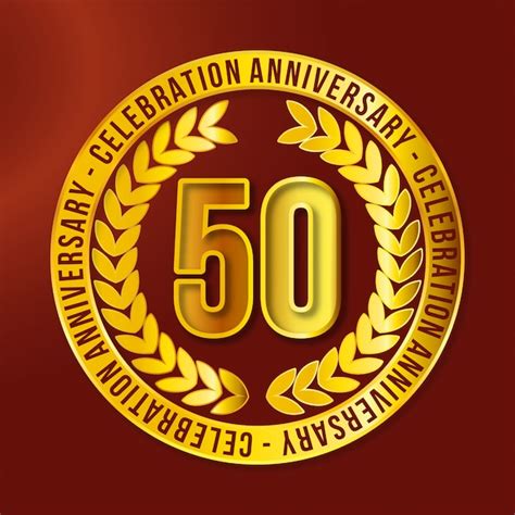 Premium Vector 50 Years Anniversary Celebrations Typographic Design