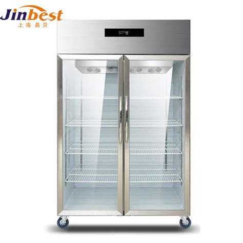 Glass Door Vertical Display Freezer Commercial Refrigerator Freezer For