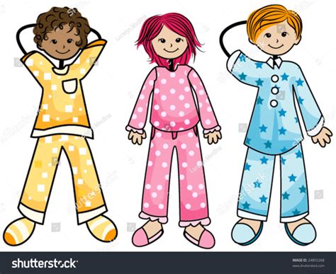 Free Clipart Of Kids In Pajamas Free Images At Vector