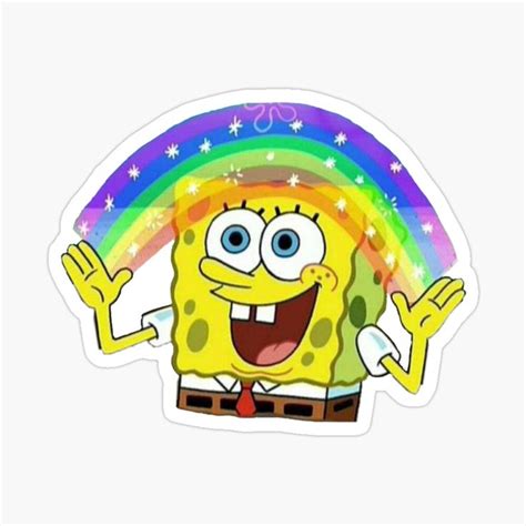 Spongebob Rainbow Spongebob Meme Spongebob Decal Spongebob Meme Sticker