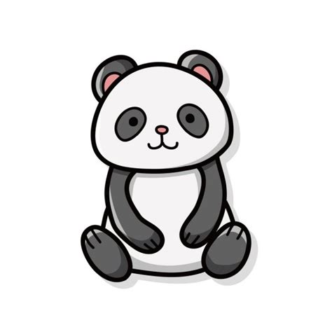 Panda Doodle Vector Art Stock Images Depositphotos