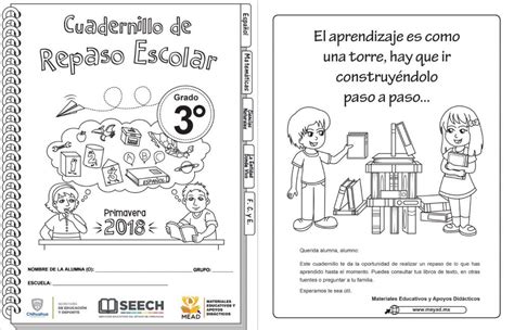 Cuadernillo De Repaso Escolar Primavera Tercer Grado Ciclo Escolar