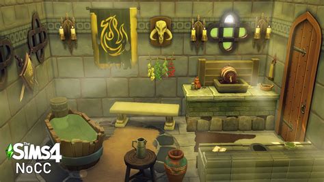 Medieval Bathroom The Sims 4 Speedbuild Nocc Youtube
