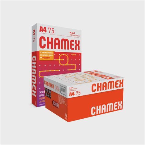 Papel Sulfite A4 75g Chamex 500 Folhas Caixa Com 10 Pacotes Em