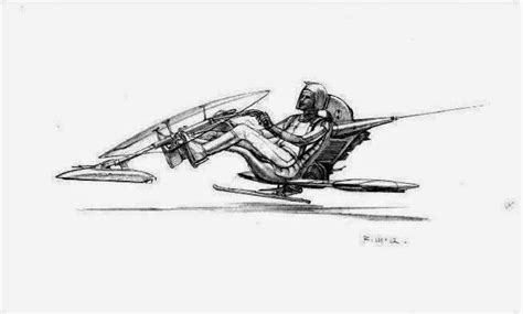 Speeder Bike Concept Art By Ralph McQuarrie Return Of The Jedi Tumblr Pics