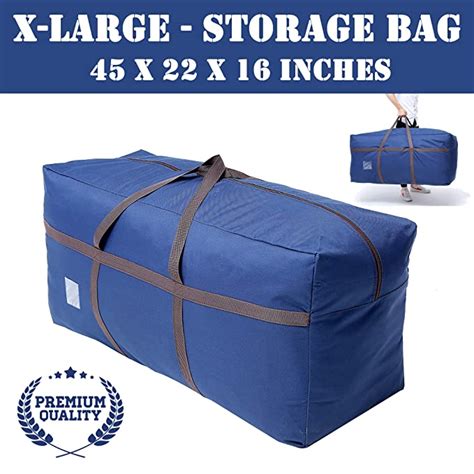 Large Blue Duffel Storage Bag Premium Quality Heavy Duty 600d Polyester Oxford