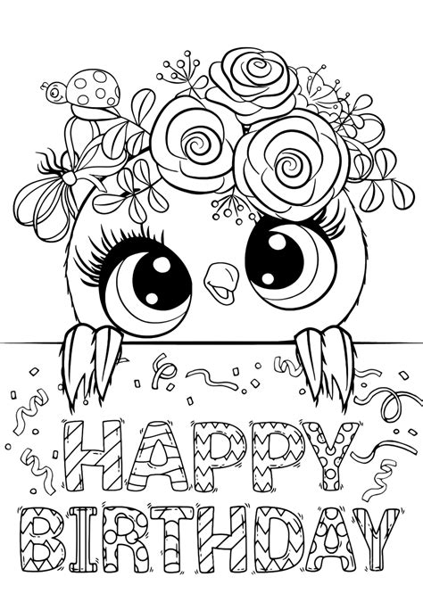 Click any coloring page to see a larger version and download it. Happy birthday - Coloring pages for you