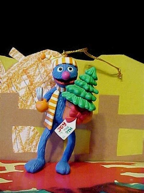 Grolier 1993 Jim Henson Sesame Street Grover Christmas Ornament Set