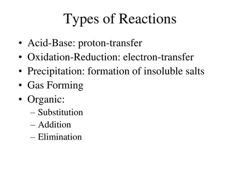 Ppt Chapter 4 Types Of Chemical Reactions Powerpoint Presentation