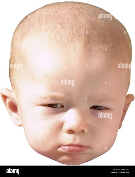 Serious Baby Face Pouting Upset Babies Children Stock Photo Alamy