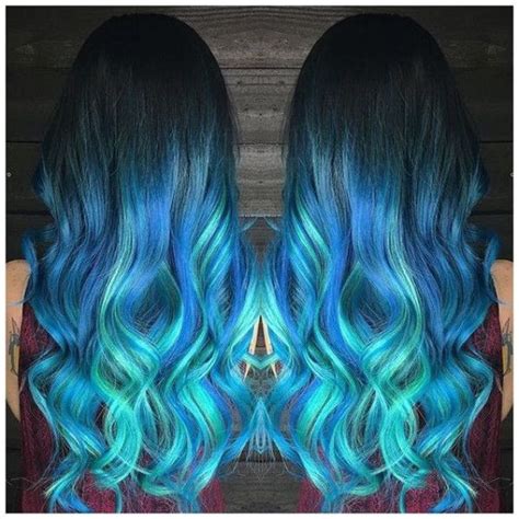 30 Blonde Hair With Blue Highlights Blue Ombre Hair Mermaid Hair