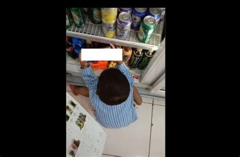 Nongkrong Di Depan Kulkas Mini Market Aksinya Membuat Netizen Tertawa