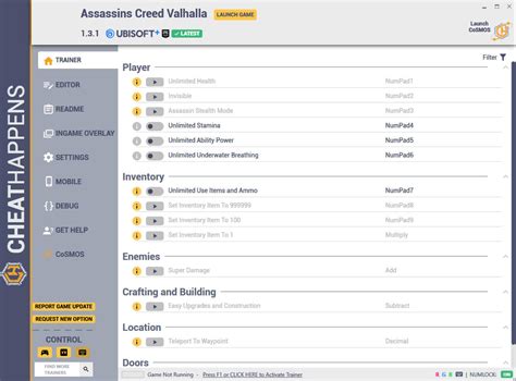 Assassins Creed Valhalla Trainer 21 V131 Cheat Happens Game
