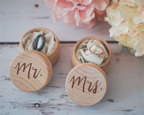 Maybe you would like to learn more about one of these? Mr. & Mrs. Ring Box Set, Engraved Wedding Ring Box, Wooden ...