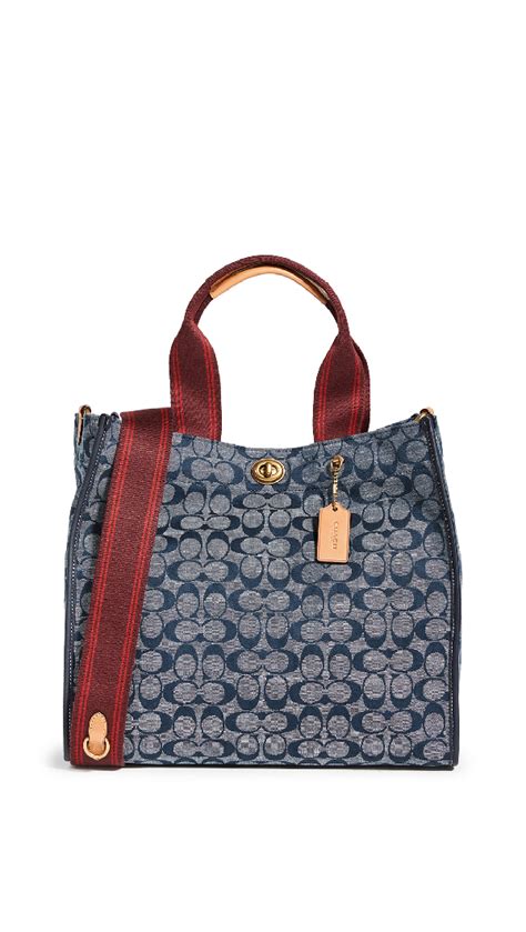 Coach 1941 Signature Chambray Canvas Tote In Chambraymidnight Navy