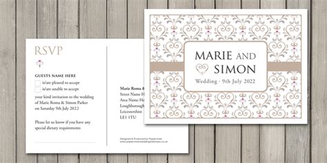 True Love Wedding Stationery Paperchain Wedding Stationery