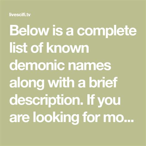 Complete List Of Demon Names In 2020 Demon Names List Demon
