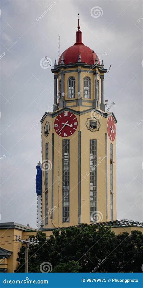 The Clock Tower Of The Manila City Hall Stock Image Image Of