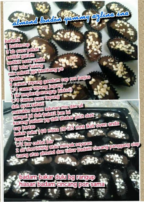 Resipi biskut almond london sedap guna sukatan cawan. ~eRnIeY~: Koleksi Resepi Biskut