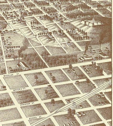 Perspective Map Of Fort Smith Arkansas 1887