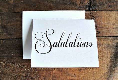 Salutations Greeting Card