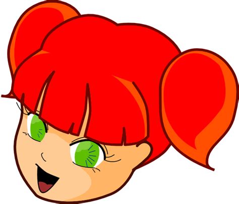 Red Hair Female Cartoon Face Clip Art Vector Clip Art Online Long