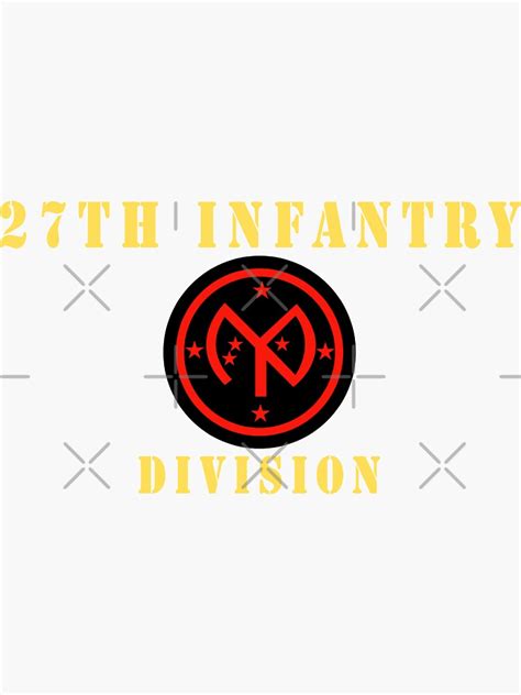 Army 27th Infantry Division X 300 Hat Sticker For Sale By