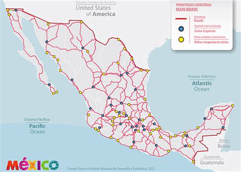 25 Lujo Mapa De Carreteras De Mexico Actualizado