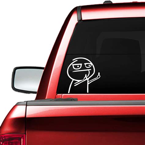 Buy Middle Finger Funny Stick Figure Vinyl Decal JDM Racing Flipping