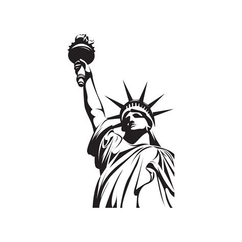 Black Decorative Liberty Logo Vector Illustration 10390205 Vector Art