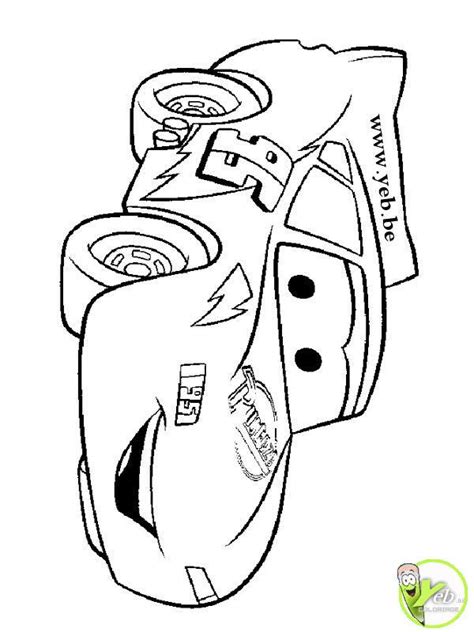 Une collection de pages à colorier avec des voitures pour garçons de marques et modèles célèbres, ainsi que des voitures de sport et de course à imprimer. Coloriage Voiture de Course Flash dessin gratuit à imprimer