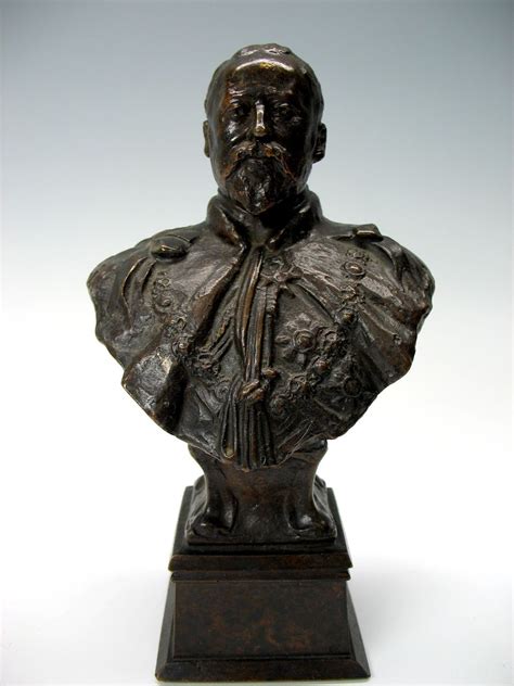 Bronze Bust Of King Edward Vii By Sydney March Elkington From