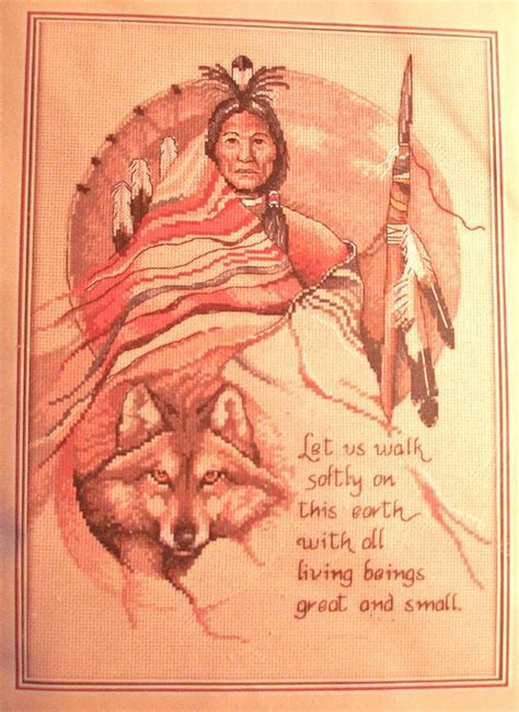Welcome to free cross stitch & needlework patterns at allcrafts where you can find hundreds of free patterns and projects. NATIVE AMERICAN INDIAN and WOLF Sampler Cross Stitch Kit ...