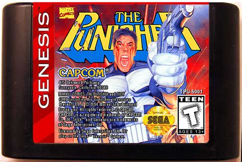 The Punisher Sega Genesis Reproduction Video Game Cartridge