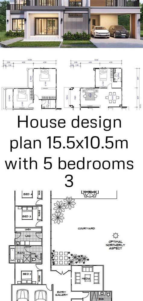 House Design Plan 155x105m With 5 Bedrooms 3 House Design Home